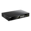 D-Link DGS 1010MP - Switch - unmanaged - 8 x 10 / 100 / 1000 (PoE+) + 1 x 10 / 100 / 1000 (Uplink) + 1 x 1000Base-X SFP (Uplink) - Desktop, an Rack montierbar - PoE+ (125 W)