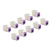 Delock  Keystone Modul RJ45 Buchse zu LSA Cat.6A werkzeugfrei violett Set 10 Stück
