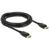 Delock - DisplayPort-Kabel - DisplayPort (M) zu DisplayPort (M) - 3 m - eingerastet - Schwarz