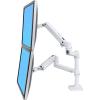 45-492-216 / LX DUAL STACKING ARM, NO GROMMET MOUNT, BRIGHT WHITE TEXTURE