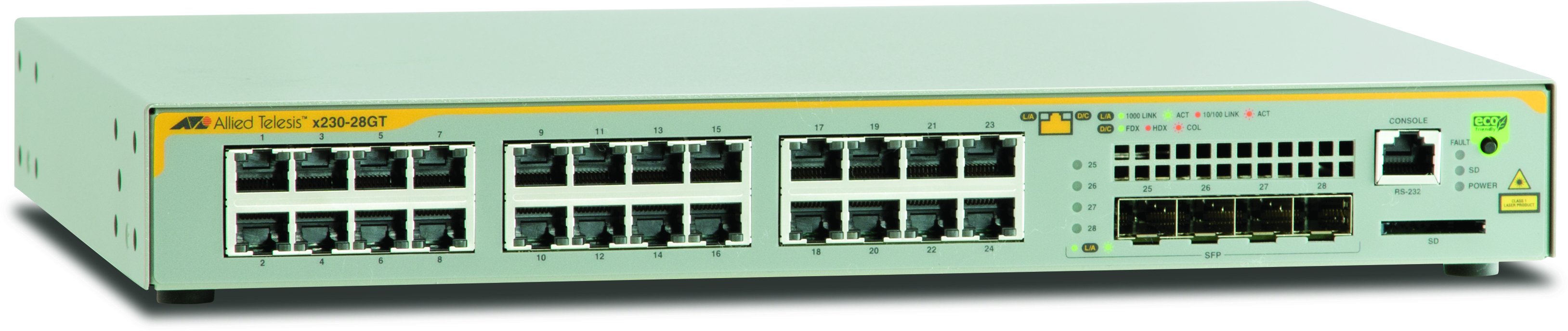 Switch / L2+ managed switch, 24 x 10 / 100 / 1000Mbps, 4 x SFP uplink slots, 1 Fixed AC power supply EU Power Cord