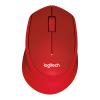 Logitech M330 SILENT PLUS - Maus - 3 Tasten - kabellos - 2.4 GHz - kabelloser Empfänger (USB) - Rot