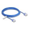 Delock RJ45 Netzwerkkabel Cat.6 UTP Ultra Slim 3 m blau mit kurzen Steckern