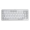 Logitech Master Series MX Mechanical Mini for Mac - Tastatur - hinterleuchtet - kabellos - Bluetooth LE - QWERTY - US International - Tastenschalter: Tactile Quiet - Pale Gray