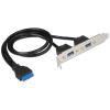 Delock Slot bracket - USB-Konsole - USB Typ A (W) zu 19-poliger USB 3.0 Kopf (W) - für Delock Converter M.2