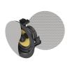Paar Deckenlautsprecher - passiv - 60 Watt Belastbarkeit - 2-Wege - magnetisches Gitter - Kevlar-Tieftöner und 0,75" Titan-Hochtöner - Ausschnittdurchmesser: 210 mm - Tiefe 87 mm, Außendurchmesser 227 mm - weiß