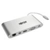 Eaton Tripp Lite Series USB C Docking Station 4K USB Hub USB 3.1 Gen 1 w / USB-A, HDMI, VGA, mDP, Gigabit Ethernet, Mem Card, 3.5 mm & USB-C Charge 4K @ 30Hz, USB-C, USB Type C, USB Type-C - Dockingstation - USB-C - VGA, HDMI, Mini DP - 1GbE