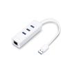 Adapter / USB 3.0 / Gigabit / mit 3-Port USB 3.0 Hub