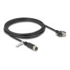 Delock M12 Kabel A-kodiert 8 Pin Buchse zu RJ45 Stecker mit Schrauben Cat.5e FTP 3 m schwarz