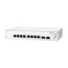 HPE Networking InstantOn Switch 1930-8G-2SFP, 10 Ports, 1U, 8x 1G RJ45 & 2x 1G SFP Ports, Managebar (IOn App & Browser), Lüfterlos, lebenslange Garantie