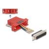 Delock - Netzwerkadapter - DB-25 (M) schraubbar zu RJ-45 (W) - Rot