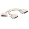 Delock - Serieller Splitter - DB-44 (M) zu DB-44 (W) - 30 cm - Daumenschrauben - beige