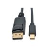 Eaton Tripp Lite Series Mini DisplayPort to DisplayPort Adapter Cable, 4K 60 Hz (M / M), DP Latching Connector, Black, 6 ft. (1.8 m) - DisplayPort-Kabel - DisplayPort (M) zu Mini DisplayPort (M) - 1.83 m - eingerastet, 4K Unterstützung - Schwarz