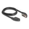Delock - Kabel seriell - 15 pin D-Sub (DB-15) (W) 90° rechtwinklig, verschraubbar zu 15 pin D-Sub (DB-15) (W) 90° rechtwinklig, verschraubbar - 1 m - Schwarz