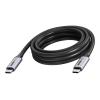 5 m USB-C-Kabel - USB 3.2 20 Gbps - Koaxialkabelkonstruktion - maximale Auflösung 4k 60 Hz - unterstützt 3 A Ladestrom - USB-C 3.2 (m) zu USB-C 3.2 (m) - Außendurchmesser 4,5 mm - 22+30 AWG - weiß