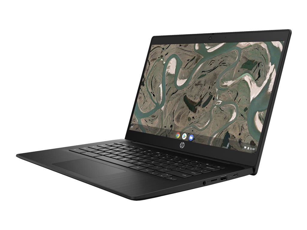 HP Chromebook 14 G7 - 180°-Scharnierdesign - Intel Celeron N5100 / 1.1 GHz - Chrome OS - UHD Graphics - 8 GB RAM - 64 GB eMMC - 35.6 cm (14") IPS Touchscreen 1920 x 1080 (Full HD) - Wi-Fi 6 - kbd: Deutsch