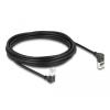 Delock - Netzwerkkabel - RJ-45 (S) nach oben angewinkelt zu RJ-45 (S) nach unten abgewinkelt - 5 m - 4.5 mm - S / FTP - CAT 6a - geschirmt, halogenfrei - Schwarz