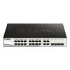 D-Link Web Smart DGS-1210-20 - Switch - 16 x 10 / 100 / 1000 + 4 x Gigabit SFP - Desktop, an Rack montierbar - AC 100 / 230 V