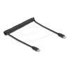 Delock - USB-Kabel - 24 pin USB-C (M) zu 24 pin USB-C (M) - USB 2.0 - 2 A - 75 cm - gewickelt - Schwarz