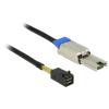 Delock - SAS-Kabel intern zu extern - SAS 6Gbit / s - 4 x 26-polige Mini SAS (M) zu 4x Mini SAS HD (SFF-8643) (M) - 1 m