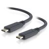 C2G 3ft USB C Cable - USB 3.2 - 10Gbps - M / M - USB-Kabel - 24 pin USB-C (M) zu 24 pin USB-C (M) - USB 3.1 Gen 2 / Thunderbolt 3 - 20 V - 3 A - 1 m - Schwarz