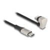 Delock - Lightning-Kabel - Lightning männlich gewinkelt zu 24 pin USB-C männlich - 2 m - MFI-zertifiziert - Schwarz / Silber - gewinkelt, bis zu 480 Mbps