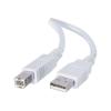 C2G 6.6ft USB to USB B Cable - USB A to USB B - USB 2.0 - White - M / M - USB-Kabel - USB (M) zu USB Typ B (M) - USB 2.0 - 2 m - weiß