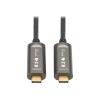 Eaton Tripp Lite Series USB-C to USB-C Plenum-Rated Fiber Active Optical Cable (AOC) - 4K 60 Hz, HDR, 4:4:4, M / M, Black, 30 m - USB-Kabel - 24 pin USB-C (M) zu 24 pin USB-C (M) - USB 3.0 - 30 m - Plenum, Active Optical Cable (AOC), Unterstützung für