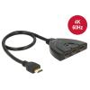Delock HDMI UHD Switch 3 x HDMI in > 1 x HDMI out 4K - Video / Audio-Schalter - 3 x HDMI - Desktop