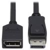 Eaton Tripp Lite Series DisplayPort Extension Cable with Latch, 4K @ 60 Hz, HDCP 2.2 (M / F), 15 ft. (4.57 m) - DisplayPort-Verlängerungskabel - DisplayPort (M) zu DisplayPort (W) - 4.57 m - 4K Unterstützung, eingerastet - Schwarz