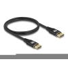 Delock DisplayPort Kabel 8K 60 Hz 1 m schwarz Metall