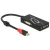 Delock - Videokonverter - DisplayPort - DVI, HDMI, VGA - Schwarz - retail