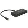 Delock Displayport 1.2 Splitter 1 x mini Displayport in > 4 x Displayport out 4K - Video- / Audio-Splitter - 4 x DisplayPort - Desktop