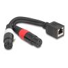Delock Adapterkabel RJ45 Buchse zu 2 x XLR 3 Pin Buchse schwarz 20 cm