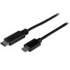StarTech.com 0.5m USB-C Micro-B Kabel - USB 2.0 - USB-C zu Micro USB Ladekabel - USB 2.0 Typ C zu Micro B Kabel - Thunderbolt 3 kompatibel - USB-Kabel - 24 pin USB-C (M) zu Micro-USB Typ B (M) - USB 2.0 - 50 cm - Schwarz