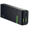 Leitz Complete High Speed Powerbank 10400 - Powerbank - 5200 mAh - 2 A - 2 Ausgabeanschlussstellen (USB) - auf Kabel: Micro-USB - Schwarz