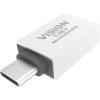 Steckt in USB-C und hat eine vollwertige USB-A 3.0 Buchse - USB-C (m) zu USB Typ A (f) - USB 3.1 Gen 2 - weiß