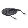 Delock - Netzwerkkabel - RJ-45 (M) zu RJ-45 (M) - 5 m - 5 mm - UTP - CAT 5e - gewickelt, ohne Haken - Schwarz