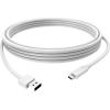 Bandbreite 5 Gbit / s - unterstützt 3 A Ladestrom - USB-C 3.1 (m) zu USB-A 3.0 (m) - Außendurchmesser 4,0 mm - 22+30 AWG - 1 m - weiß