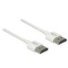 Kabel HDMI A Stecker > HDMI A Stecker High Speed with Ethernet 3D 4K 3,0 m weiß Aktiv High Quality Slim Delock