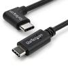 StarTech.com USB- C Kabel rechtsgewinkelt - St / St - 1m - USB 2.0 - USB Typ-C Kabel - 90 grad USB C - USB-C auf USB C - USB-C Ladekabel - USB-Kabel - 24 pin USB-C (M) gerade zu 24 pin USB-C (M) rechtwinklig - USB 2.0 - 1 m - Schwarz - für P / N: DKT30CH