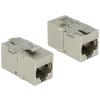 Keystone RJ45 Buchse > Buchse Cat.6A Metall