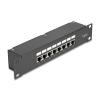 Delock - Patch Panel - Rack montierbar - CAT 6 - RJ-45 - Schwarz - 1U - 25.4 cm (10")