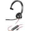 Poly Blackwire 3310 - Blackwire 3300 series - Headset - On-Ear - kabelgebunden - USB-A - Schwarz - Zertifiziert für Microsoft Teams, UC-zertifiziert - Replaces Poly SKU 214011-101