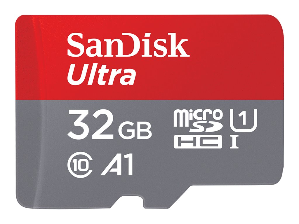 SanDisk Ultra - Flash-Speicherkarte (microSDHC / SD-Adapter inbegriffen) - 32 GB - A1 / UHS-I U1 / Class10 - microSDHC UHS-I