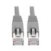 Eaton Tripp Lite Series Cat6a 10G Snagless Shielded STP Ethernet Cable (RJ45 M / M), PoE, Gray, 10 ft. (3.05 m) - Patch-Kabel (DTE) - RJ-45 (M) zu RJ-45 (M) - 3.1 m - STP - CAT 6a - IEEE 802.3af - ohne Haken, verseilt, geformt - Grau