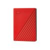 WD My Passport WDBPKJ0040BRD - Festplatte - verschlüsselt - 4 TB - extern (tragbar) - USB 3.2 Gen 1 - 256-Bit-AES - Rot