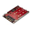 StarTech.com M.2 auf SATA Adapter - Dual Slot M.2 NGFF SSD Adapter für 2,5in Laufwerke - RAID - Speichercontroller (RAID) - M.2 - M.2 Card - RAID 0, 1, JBOD, BIG - SATA 6Gb / s - Rot