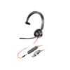 Poly Blackwire 3315 - Blackwire 3300 series - Headset - On-Ear - kabelgebunden - 3,5 mm Stecker, USB-C - Schwarz - UC-zertifiziert, Zertifiziert für Microsoft Teams - Replaces Poly SKU 214015-101