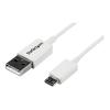 StarTech.com 1m USB 2.0 A auf Micro USB B Kabel - USB A / Micro B Datenkabel / Anschlusskabel - Weiß - USB-Kabel - Micro-USB Typ B (M) zu USB (M) - USB 2.0 - 1 m - geformt - weiß - für P / N: USBEXTPAA1MW, USBEXTPAA2MW, USBEXTPAA3MW, USBPAUB2MW, USBPAU